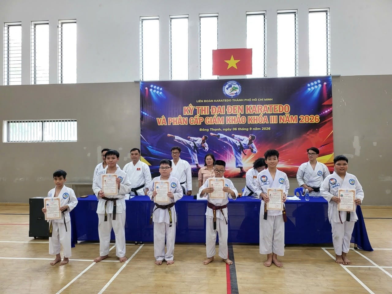 Kỳ thi đai đen Karatedo và phân cấp giám khảo khóa III năm 2026 do Liên đoàn Karatedo TP.HCM tổ chức tại Đồng Thạnh ngày 6/9/2026.